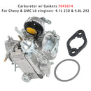 Carburetor w/ Gaskets 7043014 For Chevy & GMC L6 eingines- 4.1L 250 & 4.8L 292-1
