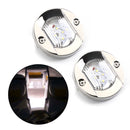 2PCS LED Marine Boat Yacht Transom Chrome Anchor Stern Light Round 2835-SMD 12V-1