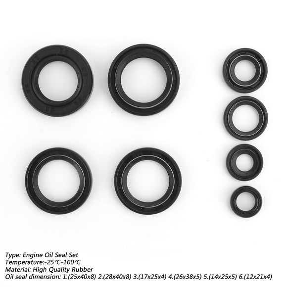 Engine Oil Seal Kit Fit for Yamaha DT125 DT175 MX125 MX175 IT175 YZ125 1974-1983