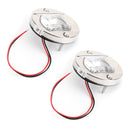 2PCS LED Marine Boat Yacht Transom Chrome Anchor Stern Light Round 2835-SMD 12V-2