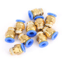 10x Pneumatic 6mm Tube X 1/8Inch NPT Male Connector Push In To Air Connect Fitting-9