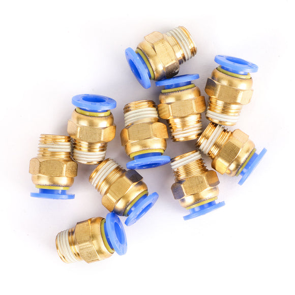 10x Pneumatic 6mm Tube X 1/8Inch NPT Male Connector Push In To Air Connect Fitting