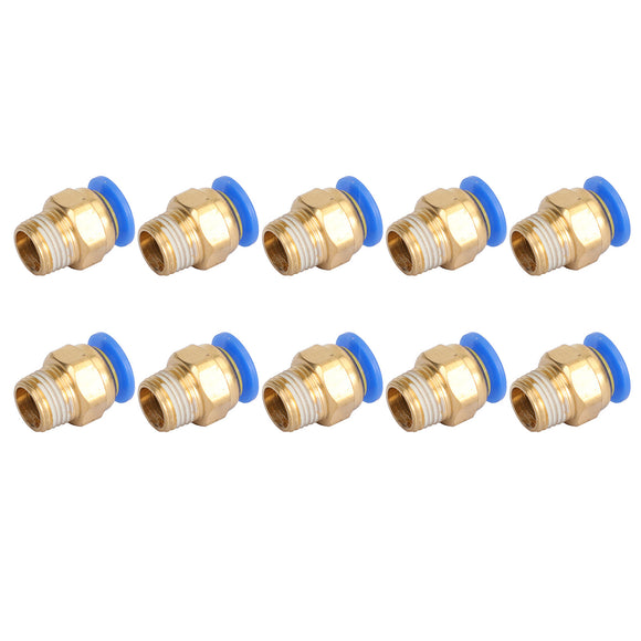 10x Pneumatic 6mm Tube X 1/8Inch NPT Male Connector Push In To Air Connect Fitting