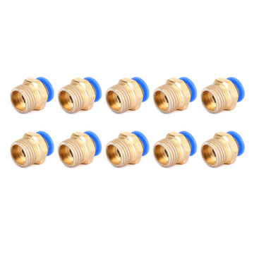 10 Pieces Pneumatic 6mm Tube X 1/4Inch Npt Male Connector Push To Connect Fitting