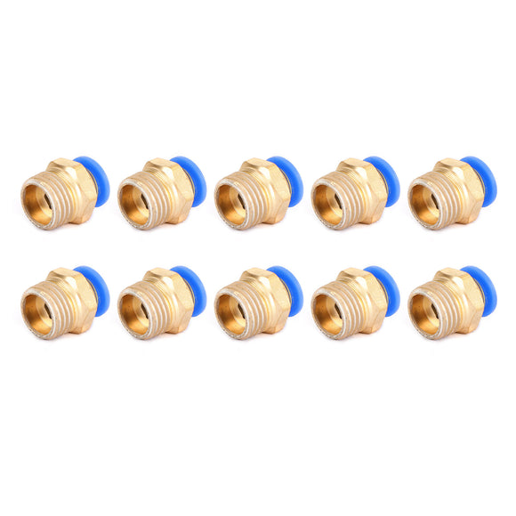 10 Pieces Pneumatic 6mm Tube X 1/4Inch Npt Male Connector Push To Connect Fitting