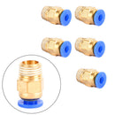5Pcs Male Straight Push In To Connect Air Fitting Tube OD 4mm x NPT 1/8Inch-1