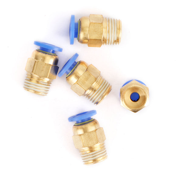 5Pcs Male Straight Push In To Connect Air Fitting Tube OD 4mm x NPT 1/8Inch