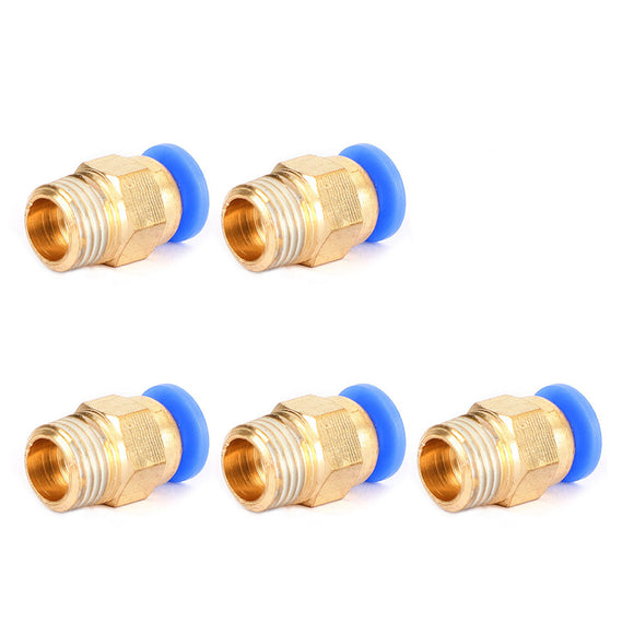 5Pcs Male Straight Push In To Connect Air Fitting Tube OD 4mm x NPT 1/8Inch