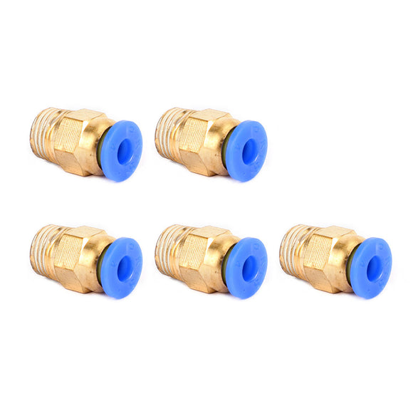 5Pcs Male Straight Push In To Connect Air Fitting Tube OD 4mm x NPT 1/8Inch