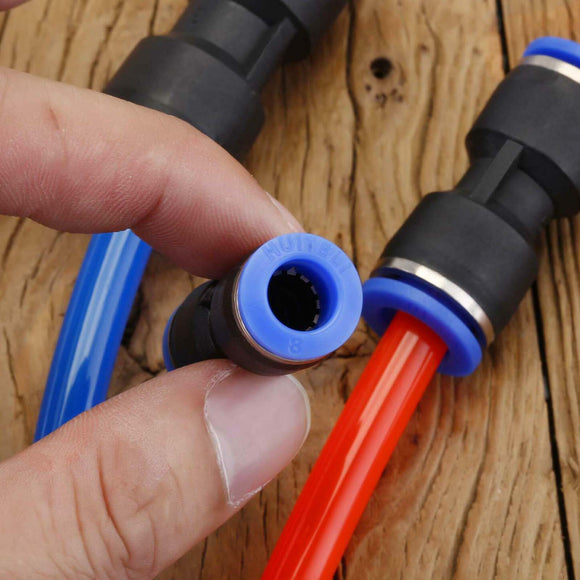 20Pcs Air Pneumatic 1/4Inch to 1/4Inch Straight Push in Connectors Quick