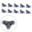 10PCS Pneumatic Air Quick Push to Connect Fitting 6 mm OD InchTInch Tee Tube 6mm-1