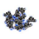 10PCS Pneumatic Air Quick Push to Connect Fitting 6 mm OD InchTInch Tee Tube 6mm-10