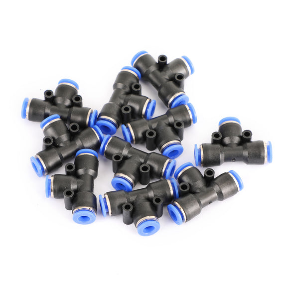 10PCS Pneumatic Air Quick Push to Connect Fitting 6 mm OD InchTInch Tee Tube 6mm