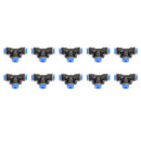 10PCS Pneumatic Air Quick Push to Connect Fitting 6 mm OD InchTInch Tee Tube 6mm-11
