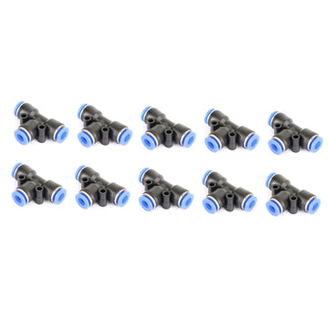10PCS Pneumatic Air Quick Push to Connect Fitting 6 mm OD InchTInch Tee Tube 6mm
