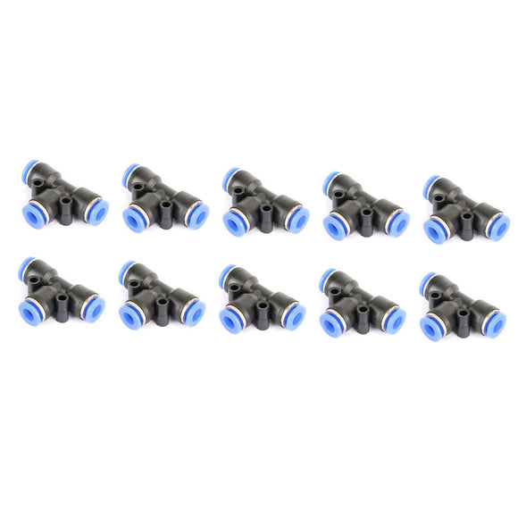 10PCS Pneumatic Air Quick Push to Connect Fitting 6 mm OD InchTInch Tee Tube 6mm