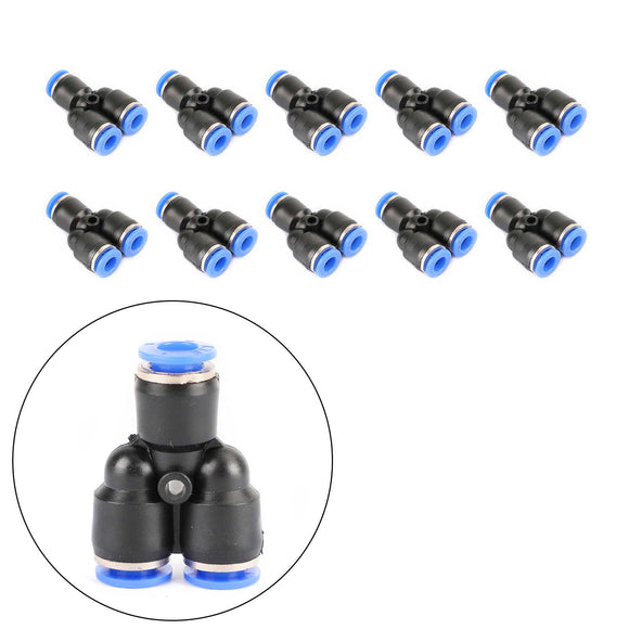 4PCS Pneumatic Air Quick Push to Connect Fitting 6mm OD InchYInch Split Tube