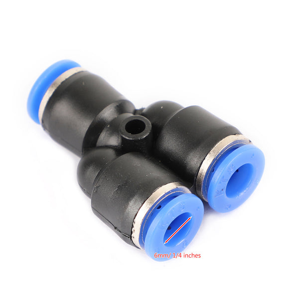 4PCS Pneumatic Air Quick Push to Connect Fitting 6mm OD InchYInch Split Tube