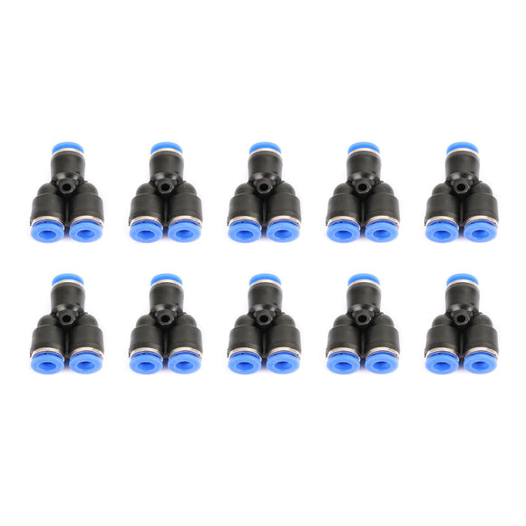 4PCS Pneumatic Air Quick Push to Connect Fitting 6mm OD InchYInch Split Tube