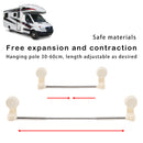 2x RV Shower Corner Storage Bar Adjustable Stainless Steel Rod 11.8-23.6 inches-2