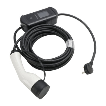 Chargeur EV portable de type 2, câble de 10 mètres, prise britannique à 3 broches, 13 A, réglable, soldes du Nouvel An