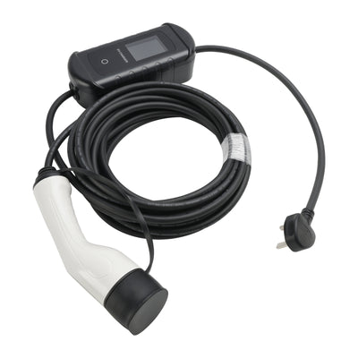 Tragbares EV-Ladegerät Typ 2, 10 Meter Kabel, 3-poliger UK-Stecker, 13 A, einstellbar, Neujahrsverkauf