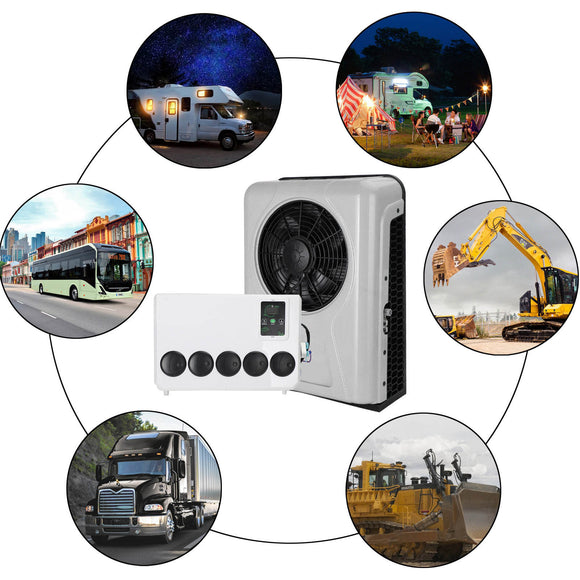 RV Air Conditioner Split AC 12V 12000 BTU Truck Cab Fit Semi Trucks Bus Caravan