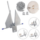 Kit Galvanized Boat Anchor 8Lbs Sliding Anchor & Chain & Rope Silver For Boat-3