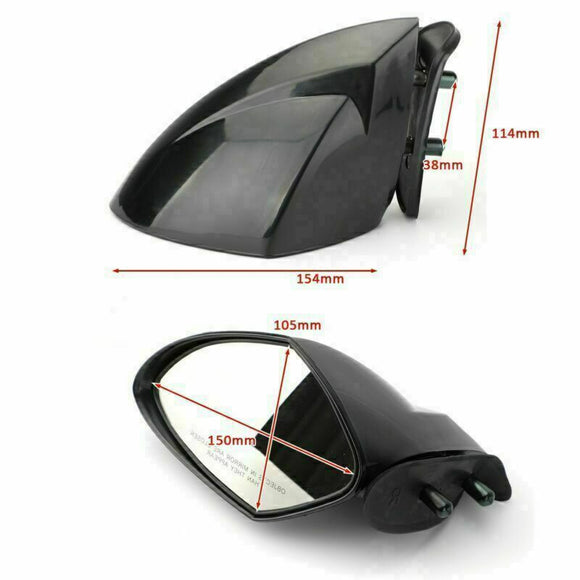 2005-2009 Yamaha VX Deluxe BLACK MIRROR SET F1S-U596B-10-00 F1S-U596C-10-00 Generic