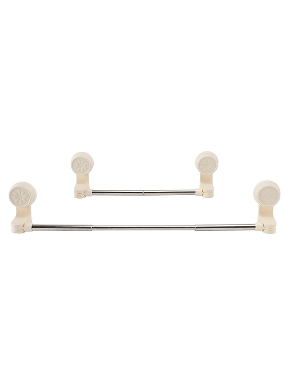 2x RV Shower Corner Storage Bar Adjustable Stainless Steel Rod 11.8-23.6 inches