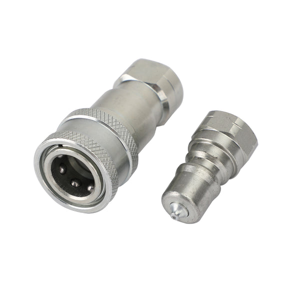 1 Sets 1/4Inch NPT ISO 7241-B Quick Disconnect Hydraulic Couplings / Couplers