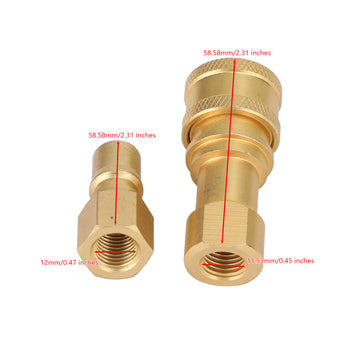 1 Sets 1/4Inch NPT ISO 7241-B Quick Disconnect Hydraulic Couplings/Couplers Brass - 0