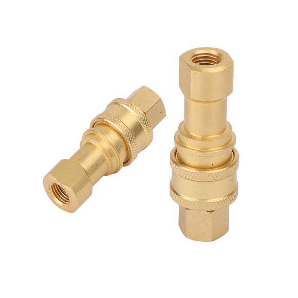 1 Sets 1/4Inch NPT ISO 7241-B Quick Disconnect Hydraulic Couplings/Couplers Brass