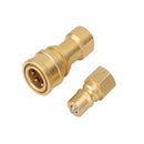 1 Sets 1/4Inch NPT ISO 7241-B Quick Disconnect Hydraulic Couplings/Couplers Brass-1