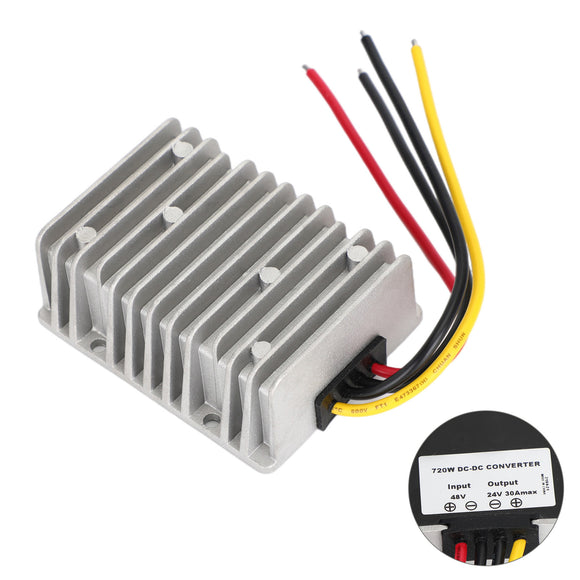WaterProof 36V/48V to 24V 30A 720W Step Down DC/DC Power Converter Regulator