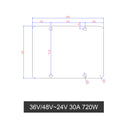 WaterProof 36V/48V to 24V 30A 720W Step Down DC/DC Power Converter Regulator-5