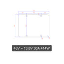 Areyourshop WaterProof 48V to 13.8V 30A 414W Step Down DC/DC Power Converter Regulator-4