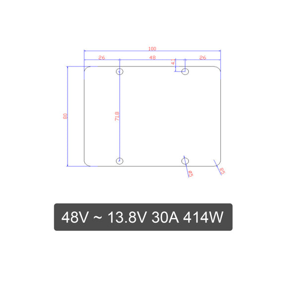 Areyourshop WaterProof 48V to 13.8V 30A 414W Step Down DC/DC Power Converter Regulator