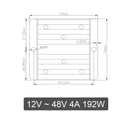Waterproof DC/DC Converter Regulator 12V Step Up to 48V 4A 192W-4
