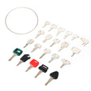 21 Heavy Construction Equipment Ignition Key Set For Case Jd Volvo Jcb Komatsu-13