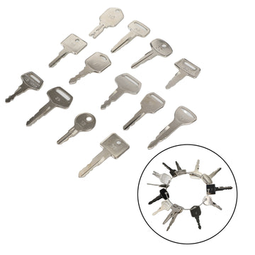 13 Pcs Forklift Heavy Equipment Construction Ignition Key Set - 0