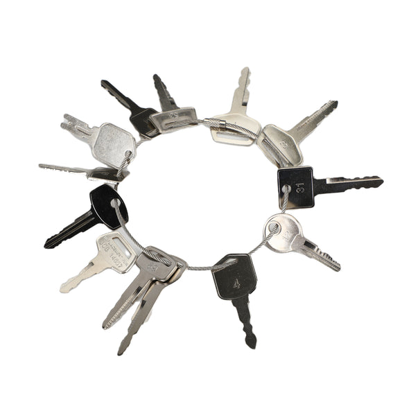 13 Pcs Forklift Heavy Equipment Construction Ignition Key Set