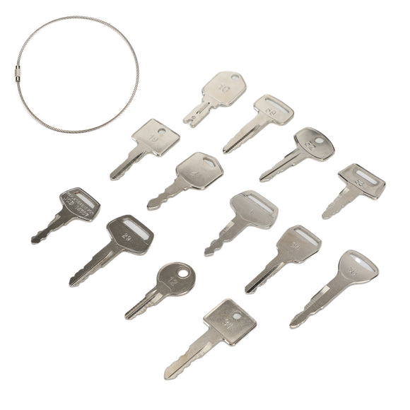 13 Pcs Forklift Heavy Equipment Construction Ignition Key Set