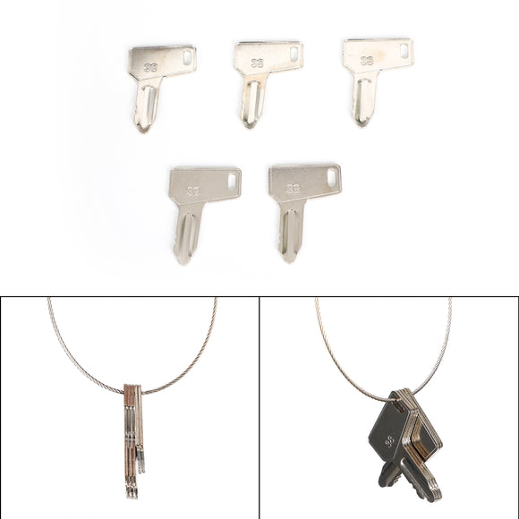 5Pcs For Yanmar Excavator Heavy Equipment Keys