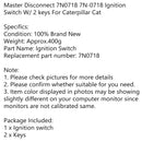 Master Disconnect 7N0718 7N-0718 Ignition Switch For Caterpillar Cat W/2 keys-8