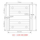 Waterproof DC/DC Converter Regulator 12V Step Up to 13.8V 18A 248W-5