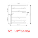 Waterproof DC/DC Converter Regulator 12V Step Up to 13.8V 15A 207W-4