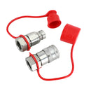 3/4Inch NPT Pair Hydraulic Flat Face Quick Coupler Skid Steer For Bobcat ISO 16028-11