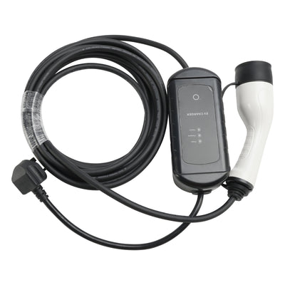Tragbares EV-Ladegerät Typ 2, 8 Meter Kabel, 3-poliger UK-Stecker, 10 A, Neujahrsverkauf
