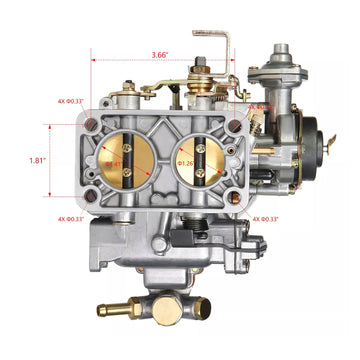 1986-1987 Mazda B2000 2.0L 2 Barrel Carburetor W/ Electric Choke 22680.033B 99004.300 Generic - 0